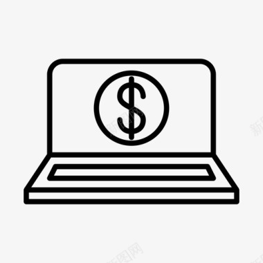 笔记本电脑笔记本电脑电脑美元图标图标