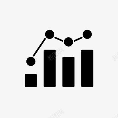 数据分析矢量图分析数据字形图标图标
