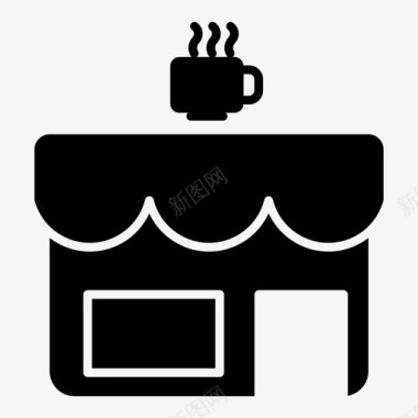 咖啡厅咖啡吧餐厅图标图标