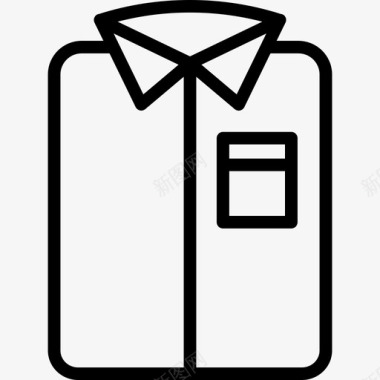 衬衫男士配件5直线型图标图标