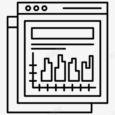 打开窗口web窗口条形图分析增长分析图标图标