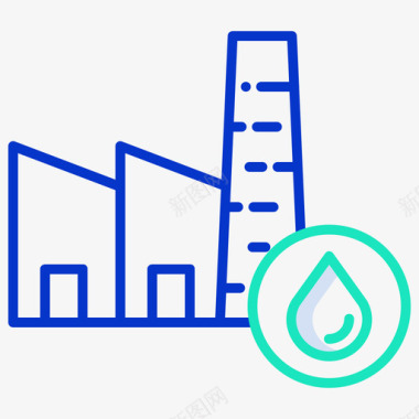 工厂模型工厂水10轮廓颜色图标图标