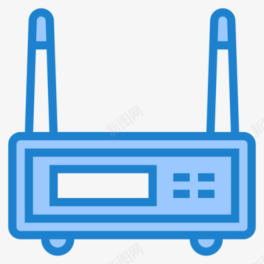 无线电子10蓝色图标图标