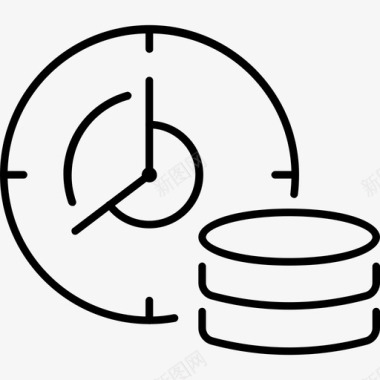 区块链数据时钟文件图标图标