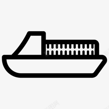 邮轮海洋轮船图标图标