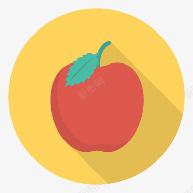 苹果食品和饮料30圆形图标图标