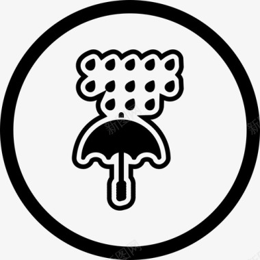伞和雨保护拉宁图标图标