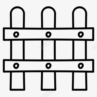 木制的栅栏路障出口图标图标