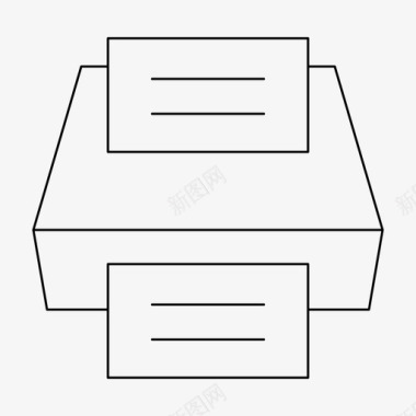 不规则纸张打印机设备办公室图标图标