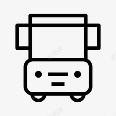 公共环境标识公共汽车学校交通图标图标