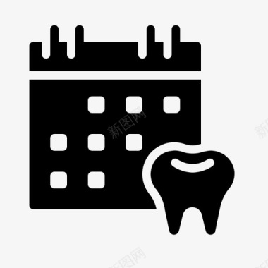 露着牙齿日程表日历牙科护理图标图标