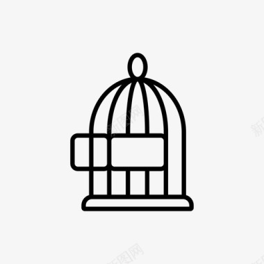 笼子小鸟自由图标图标