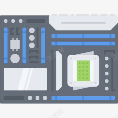 38边框主板电脑38扁平图标图标