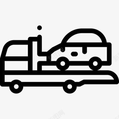 公共环境标识拖车公共服务2直线型图标图标