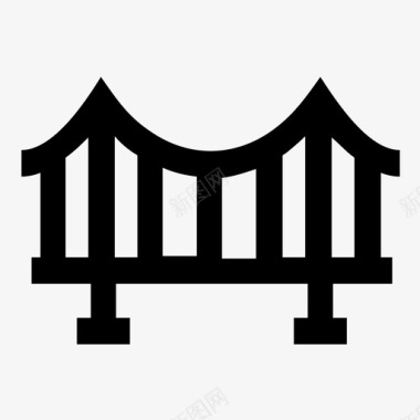 桥梁桥梁建筑城市图标图标