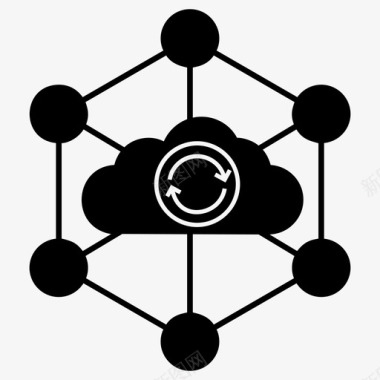 数据托管云技术云计算云数据图标图标