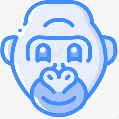 猩猩大猩猩动物园22蓝色图标图标