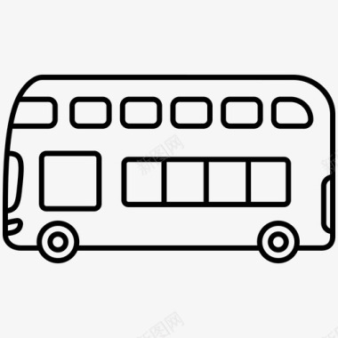 公共环境标识公共汽车汽车运输工具图标图标