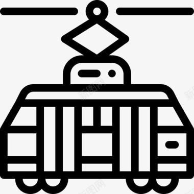 公共环境标识有轨电车公共服务2直达图标图标