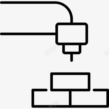 3d打印建筑材料图标图标