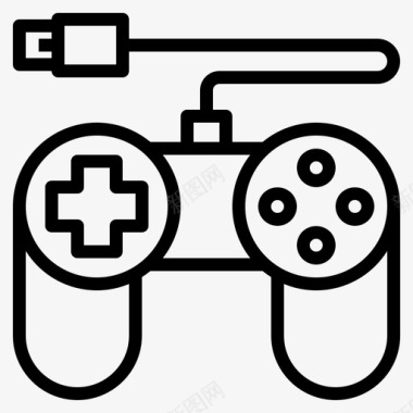 游戏控制器游戏控制器小工具17线性图标图标