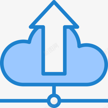 云数据海报云数据和网络管理5蓝色图标图标
