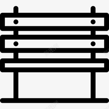 公园平面图设计长凳舒适物体图标图标