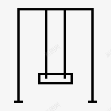 郁金香公园秋千娱乐摇篮图标图标