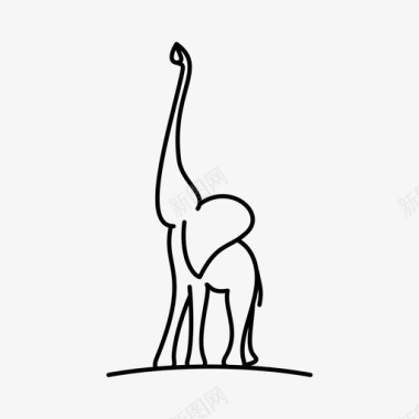 大象摘要艺术印度图标图标