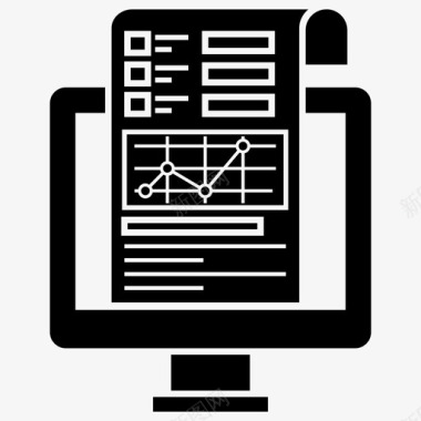 进度报告在线业务报告业务增长财务增长图标图标