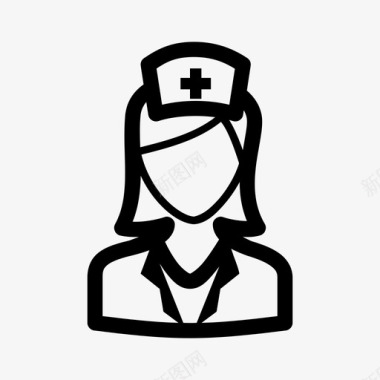 助理护士护士化身女护士图标图标