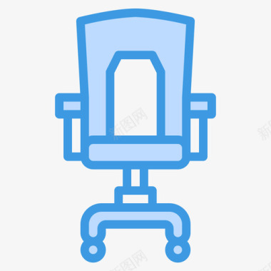 游戏椅家具144蓝色图标图标