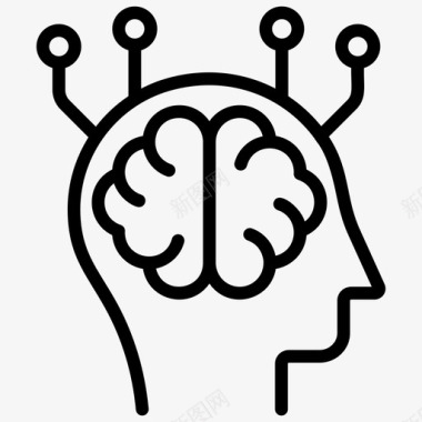 脑模拟思考创造性思维图标图标