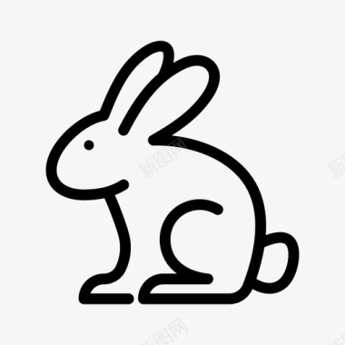 兔子动物秋天图标图标