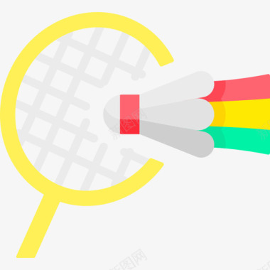 羽毛球运动167扁平图标图标