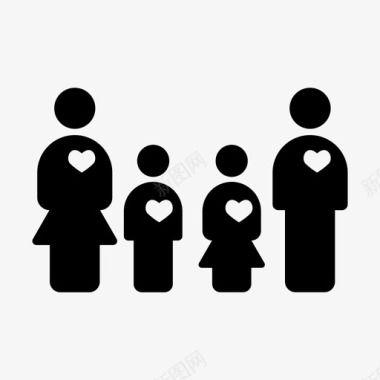 世界人口日家庭生命保护图标图标