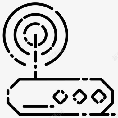 监控路由器互联网网络图标图标