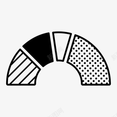 比例化甜甜圈图表数据图表图标图标