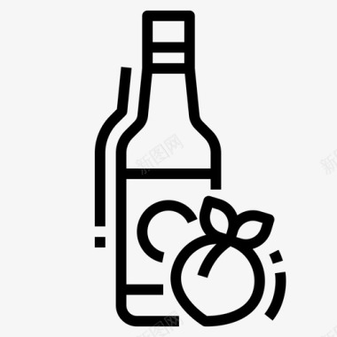 韩国饮品烧酒酒饮料图标图标