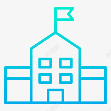 77学校77学校梯度图标图标