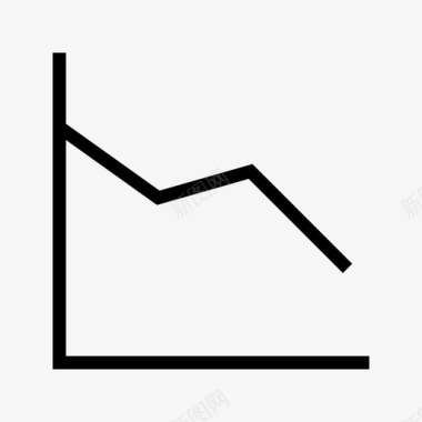 折线图折线图图表下降趋势图标图标