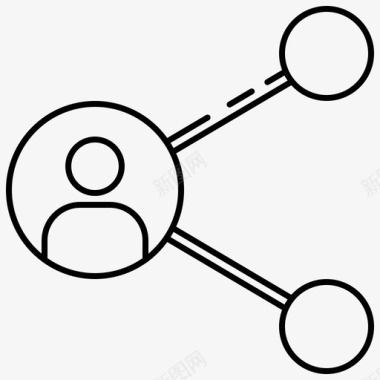 传统小吃网络商务连接图标图标