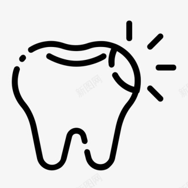 牙齿护理蛀牙龋齿牙齿护理图标图标