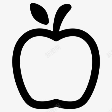 成熟的红苹果水果苹果食物图标图标