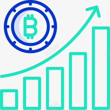 报告年终总结报告比特币加密货币5轮廓颜色图标图标