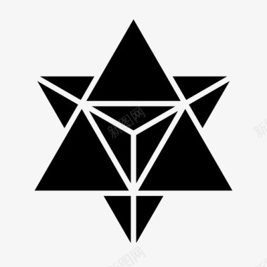 神圣几何星四面体几何学梅尔卡巴图标图标