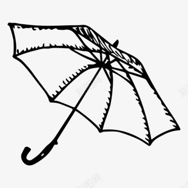 下雨动图雨伞秋天手绘图标图标