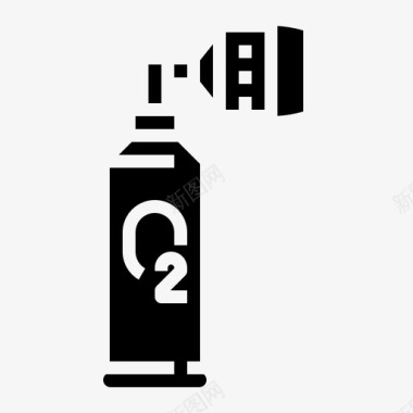 未来氧气瓶空气瓶装图标图标