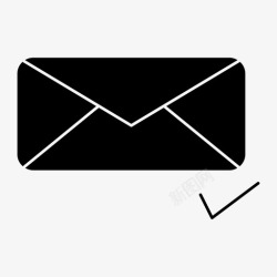 选择收件箱邮件选择添加邮件已批准图标高清图片