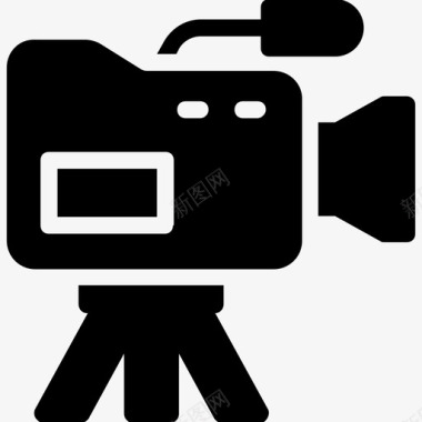 电影拍摄电影摄影机拍摄摄像机图标图标